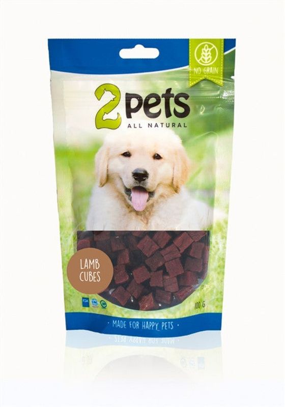 2pets Dogsnack Lamb Cubes, 100 g x6