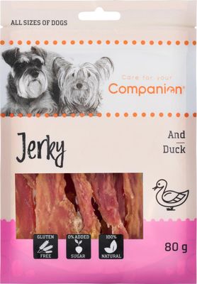 Companion duck jerky stripe 80g x18