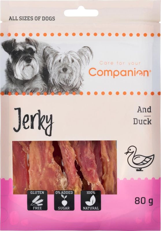 Companion duck jerky stripe 80g x18