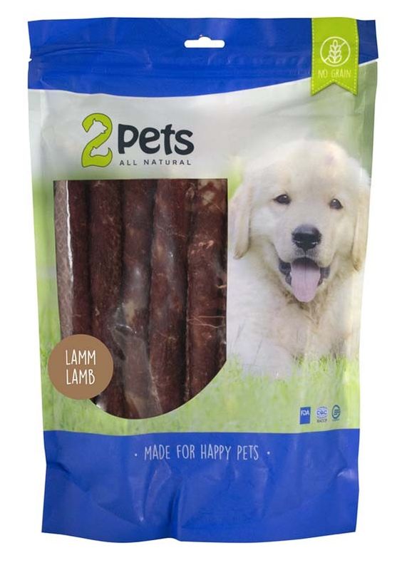 2pets Tuggrulle m lamm 28cm 12-pack XL, 1000g x6