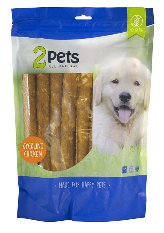 2pets Tuggrulle m kycklingfilé 28cm 12-pack XL, 1000g