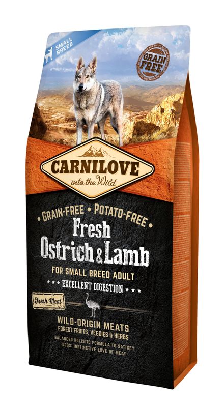 Carnilove Fresh Ostrich & Lamb Small Breed (6 kg)