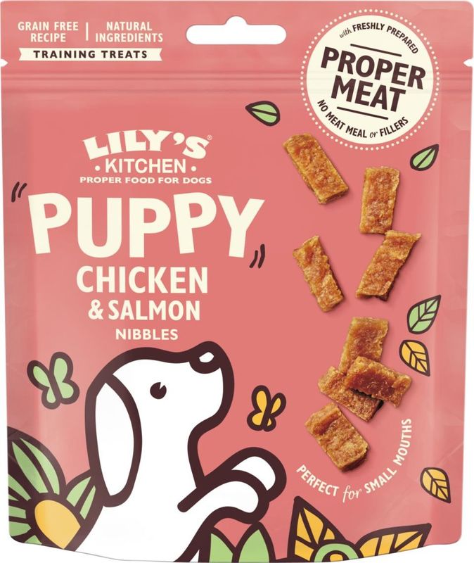 Lilys K Puppy Chicken & Salmon Nibbles 70g x8