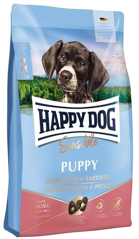 HappyDog Sens. Puppy Salmon & Potato  4 kg