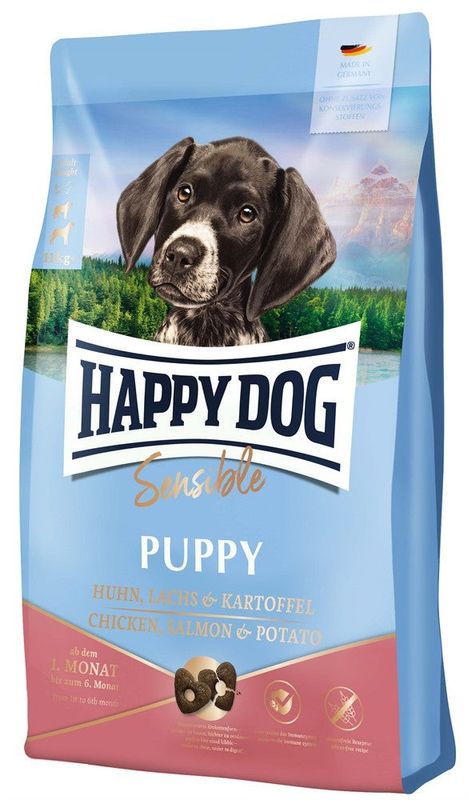 HappyDog Sens. Puppy Salmon & Potato  4 kg