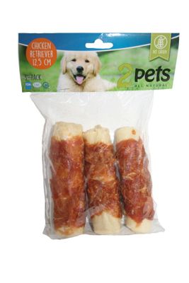 2pets Retrievertugg m kycklingfilé 12,5cm, 3-pack, ca 195-210g x10]