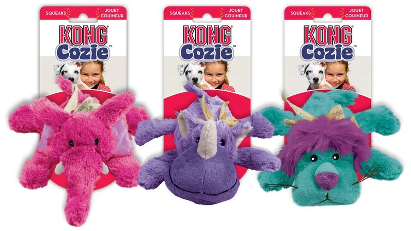 KONG Leksak Cozie Brights 3-pack