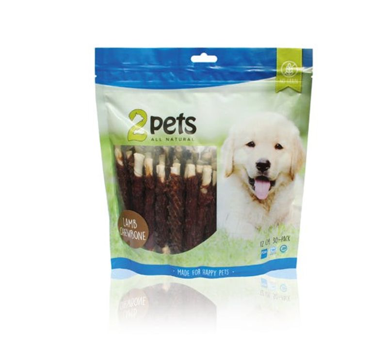 2pets Tuggpinne m lamm 12cm 30-pack, 400g x10