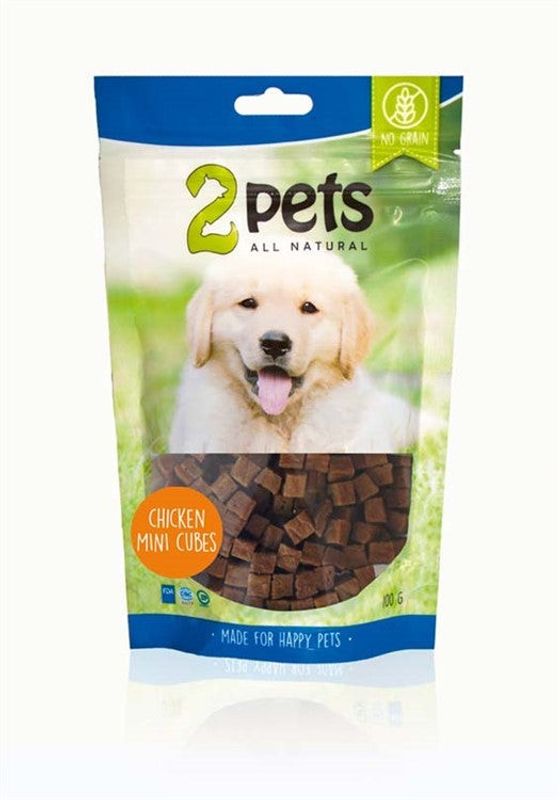 2pets Dogsnack Chicken MiniCubes, 100 g x6