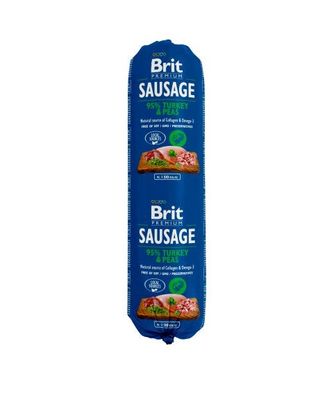 Brit Premium Korv kalkon-ärtor 800 g x 6