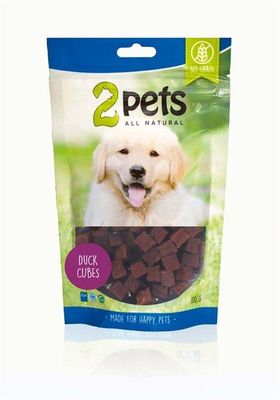 2pets Dogsnack Duck Cubes, 100 g x6