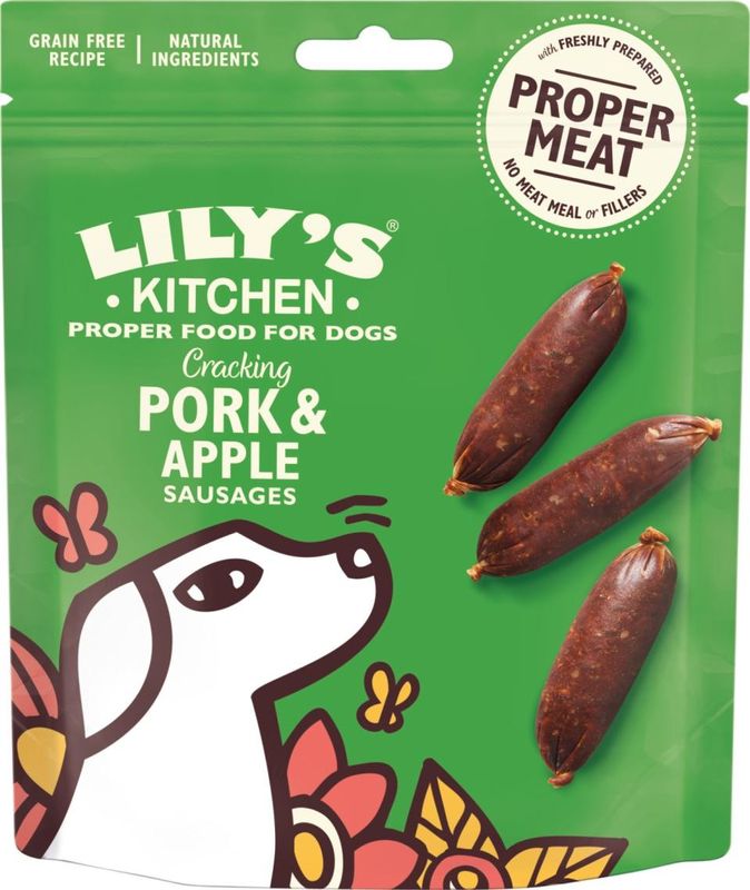 Lilys K Cracking Pork & Apple Sausages 70g x8