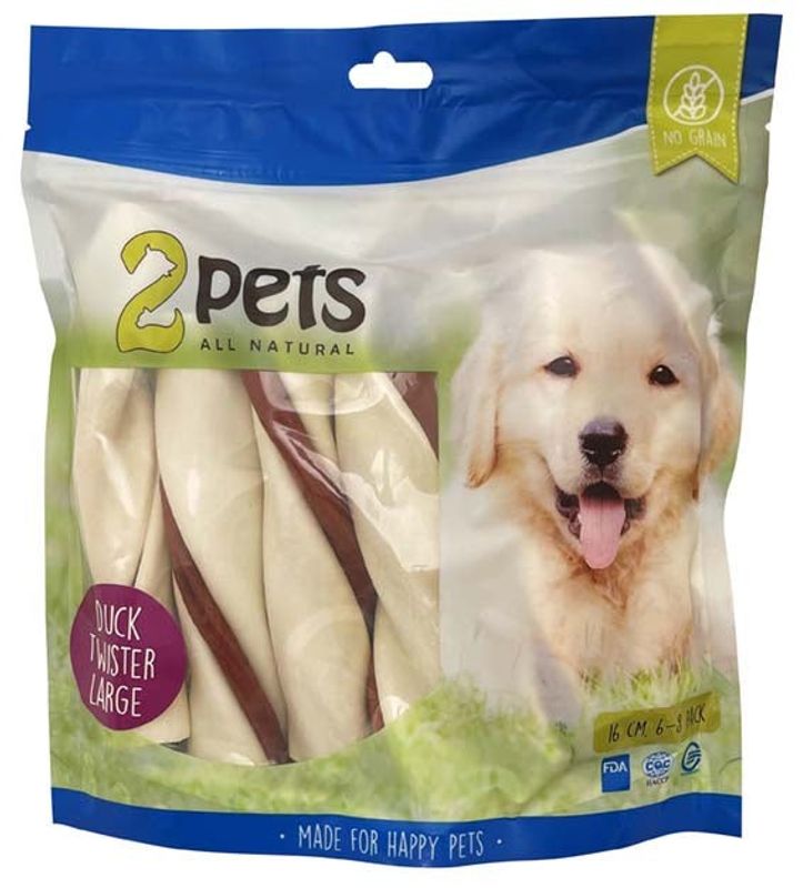 2pets Tuggtwister m ankfilé, Large, 500 g x6