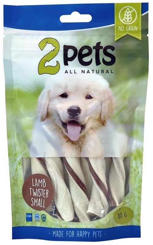 2pets Tuggtwister m lamm, Small, 80 g x10