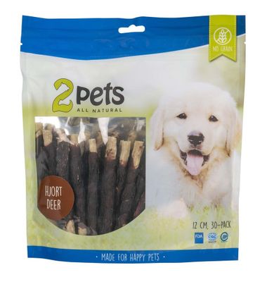 2pets Tuggpinne mald, hjort, 12cm, 30-pack, 400g x10