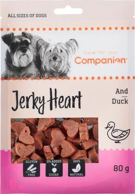 Companion duck jerky heart 80g x18