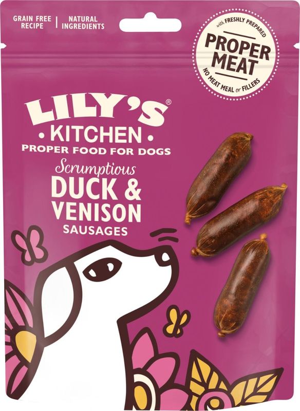 Lilys K.  Scrumptious Duck and Venison Sausages 70g x8