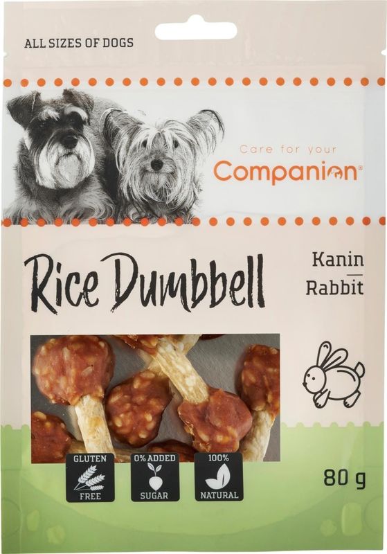 Companion rabbit rice dumbbell 80g x18