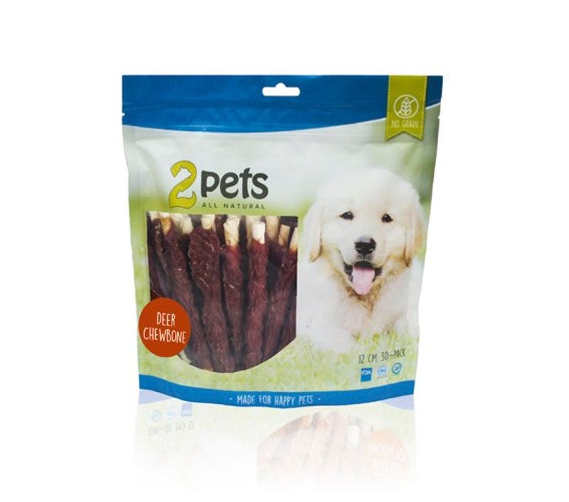 2pets Tuggpinne m hjort 12cm 30-pack, 400g x10