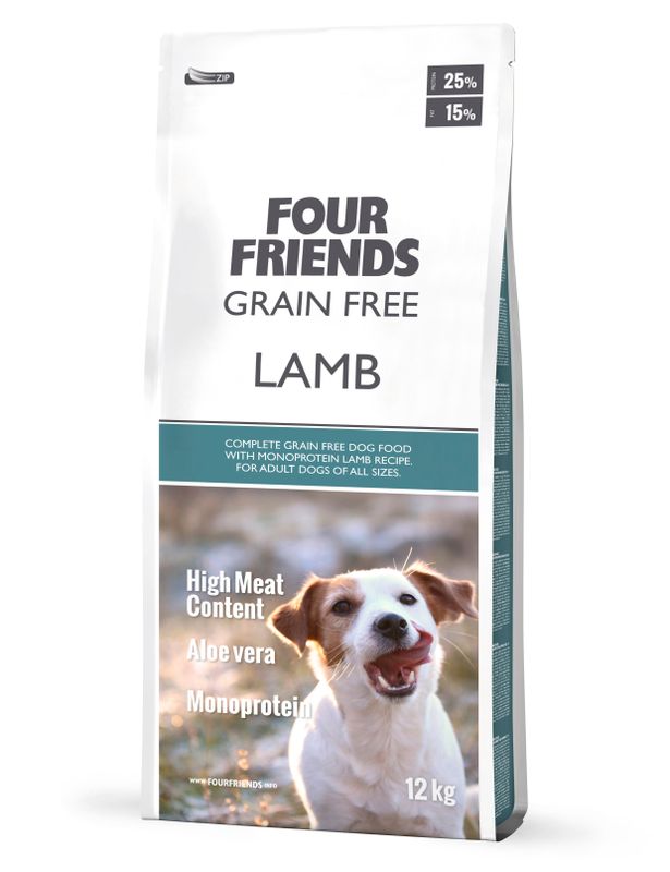 Fourfriends Dog GF Lamb 12 kg