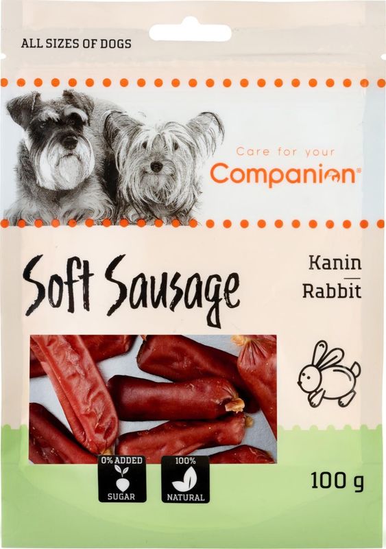 Companion Rabbit Short Sausage 100g x18