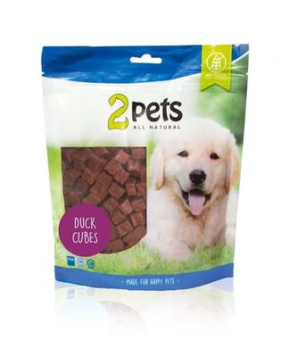 2pets Dogsnack Duck Cubes, 400 g x5