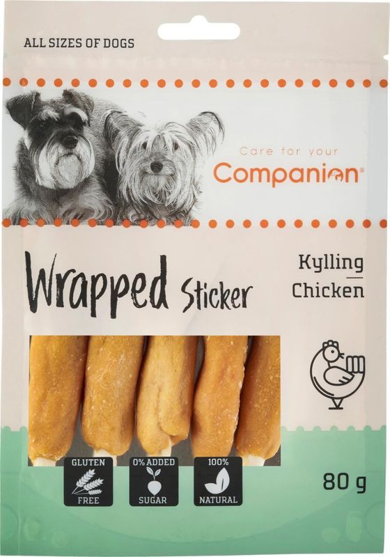 Companion Wrapped Sticker Kyckling 80g x18