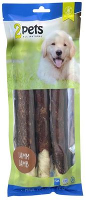 2pets Tuggrulle m lamm 28cm 3-pack, 250g