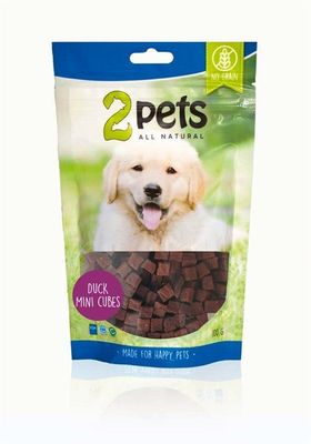 2pets Dogsnack Duck MiniCubes, 100 g x6