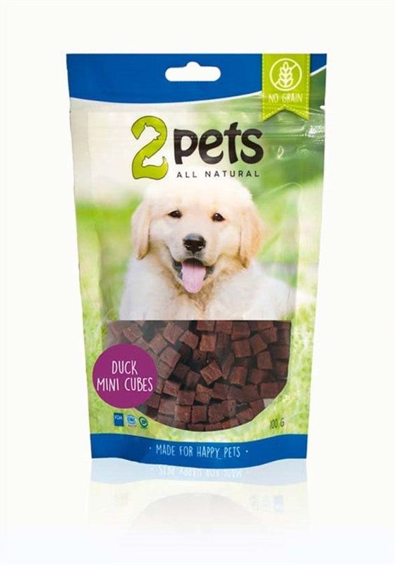 2pets Dogsnack Duck MiniCubes, 100 g x6