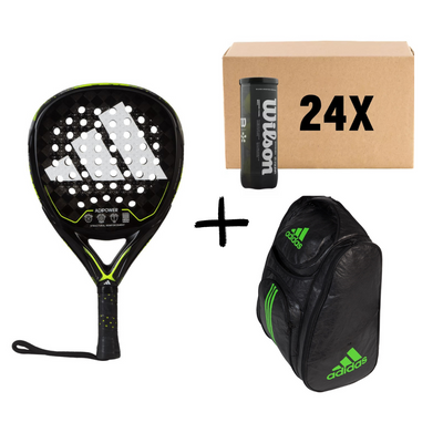 Padelrack Adidas Adipower 3.2 + Wilson Premier bollar + Adidas Multigame