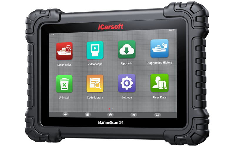 iCarsoft MarineScan X9 – Professionellt diagnosverktyg för båt, utombordare, inombordare och jetski