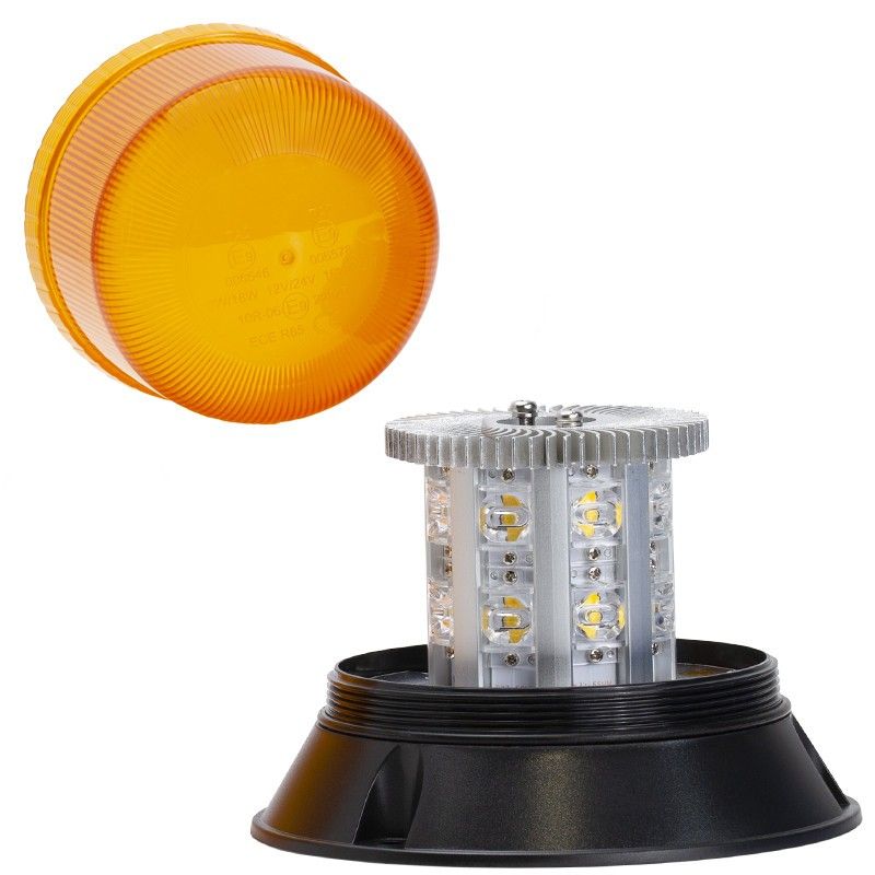 Roterande varningsljus micro 16 led Fast montering Emärkt
