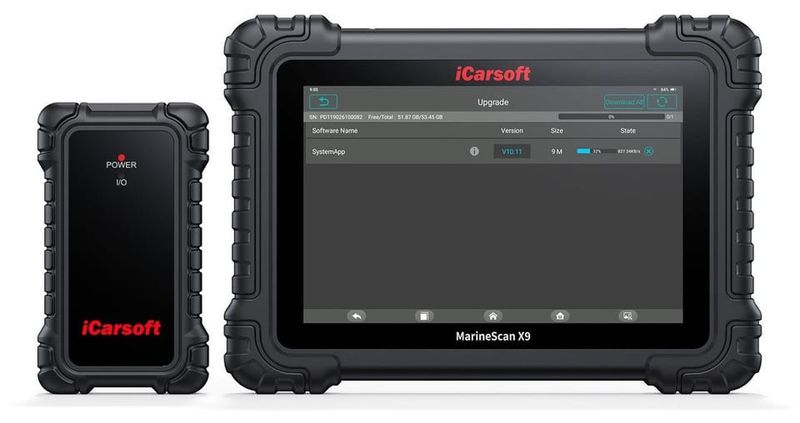 iCarsoft MarineScan X9 – Professionellt diagnosverktyg för båt, utombordare, inombordare och jetski