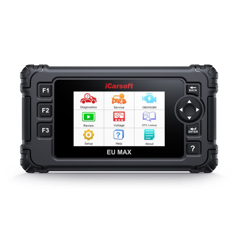 iCarsoft EU MAX – Felkodsläsare för 37 europeiska bilmärken med ECU-kodning och aktiva tester