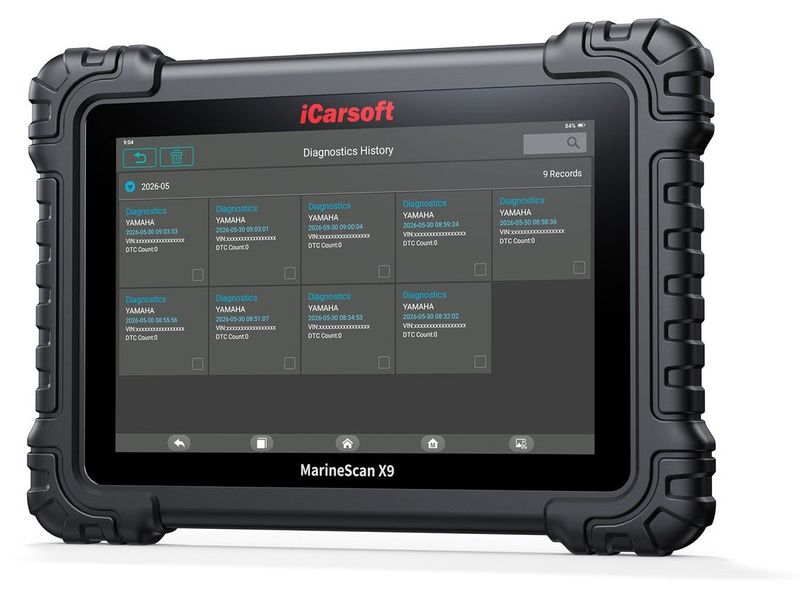 iCarsoft MarineScan X9 – Professionellt diagnosverktyg för båt, utombordare, inombordare och jetski