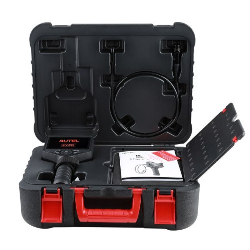 Autel MaxiVideo MV480 Inspektionskamera – HD Videoskop med Dubbelkamera, 1080P, 4,1" Skärm och 1 m Flexibel Kabel
