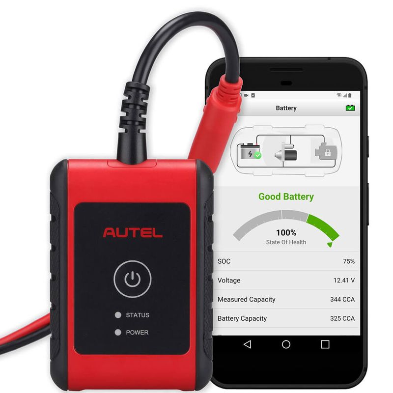 Autel MaxiBAS BT506 Batteritestare – Professionell Bluetooth Batterianalysator för 6V/12V Batterier och 12V/24V Laddsystem