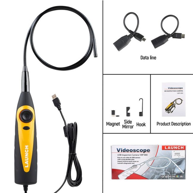 LAUNCH VSP-600 Videoskop – HD-inspektionskamera för X-431 diagnosverktyg