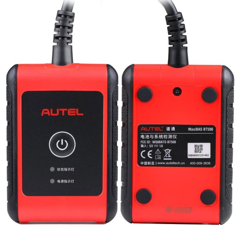 Autel MaxiBAS BT506 Batteritestare – Professionell Bluetooth Batterianalysator för 6V/12V Batterier och 12V/24V Laddsystem