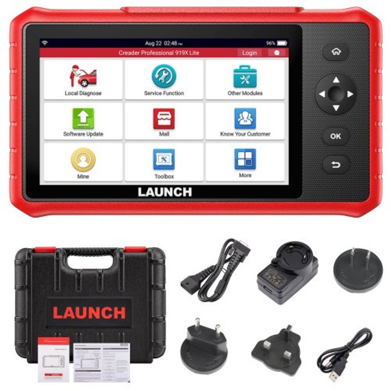 LAUNCH CRP919X Lite – Dubbelriktat diagnosverktyg med heldiagnostik, 30+ servicefunktioner och FCA AutoAuth
