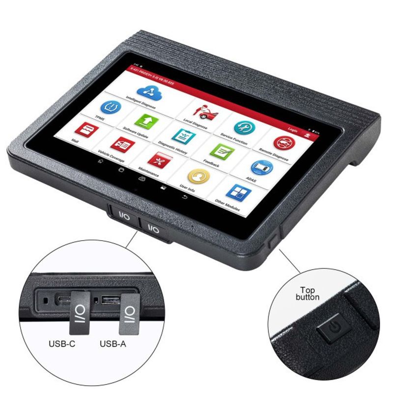 LAUNCH X431 V+ PRO 5.0 Diagnosverktyg – 10,1” OBD2 Scanner med Topologi, ECU-kodning och 55+ Servicefunktioner