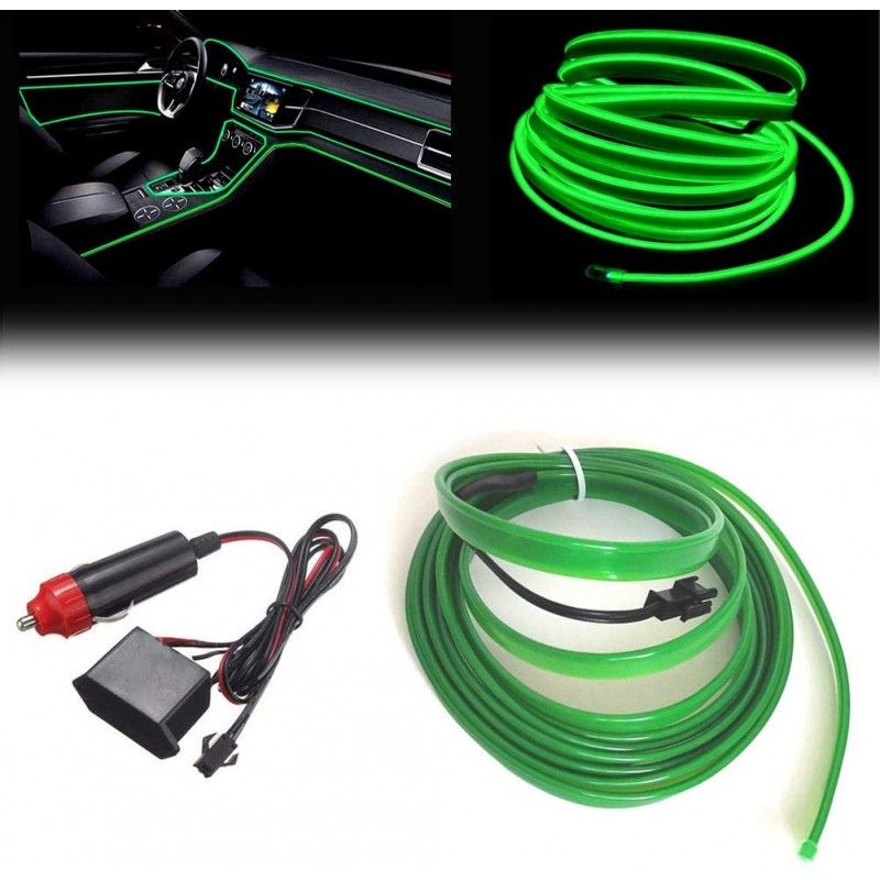 Glowstrip neon led slinga med cigg plugg 12V för dekoration 3 meter