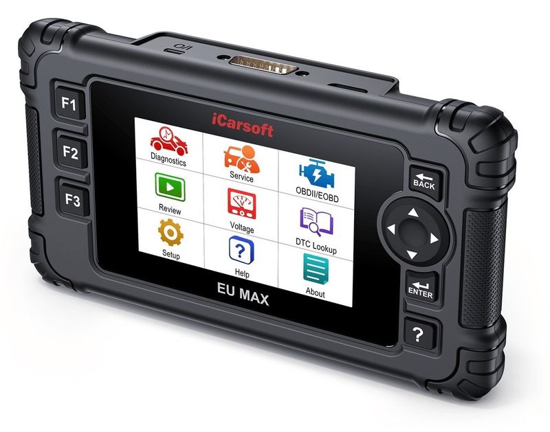 iCarsoft EU MAX – Felkodsläsare för 37 europeiska bilmärken med ECU-kodning och aktiva tester