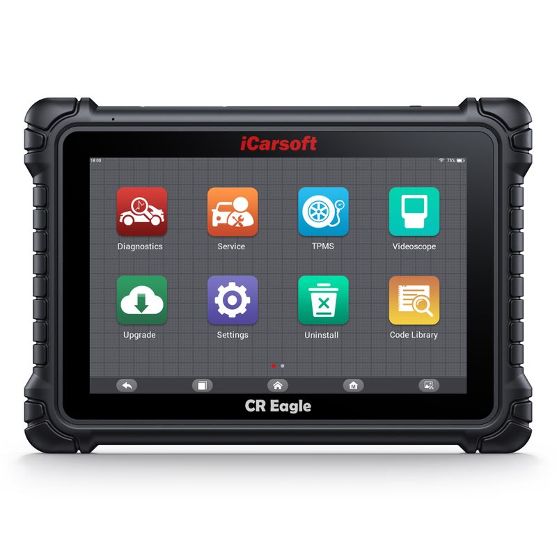 iCarsoft CR EAGLE Felkodsläsare Diagnosverktyg med Bluetooth, DoIP, TPMS – inkl. kabelkit & kamera