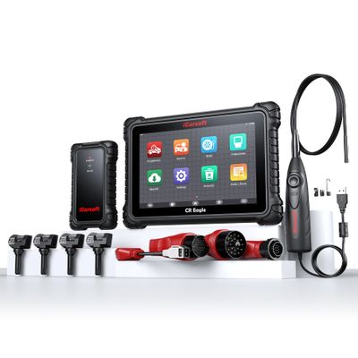 iCarsoft CR EAGLE Felkodsläsare Diagnosverktyg med Bluetooth, DoIP, TPMS – inkl. kabelkit & kamera