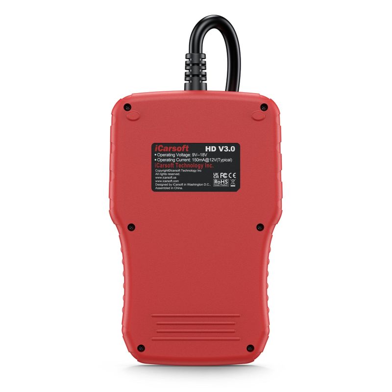 iCarsoft HD V3.0 Diagnosverktyg för Lastbil – OBD2 Felkodsläsare med Full Systemdiagnostik SAE J1939/J1708