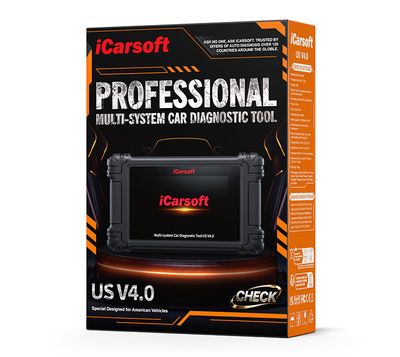 iCarsoft US V4.0 Felkodsläsare för Amerikanska Bilar – Bi-Directional, OBD2 & Livstids Uppdateringar