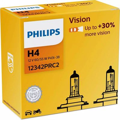 PHILIPS Vision H4 12V 6055Watt 2pack