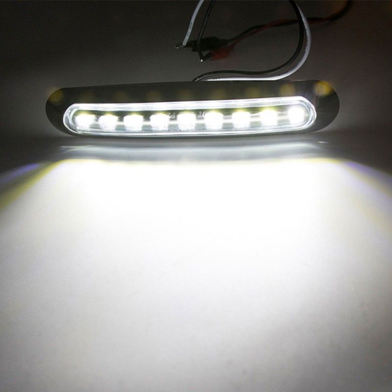 Sidomarkeringsljus med 9 LED Chromesarg